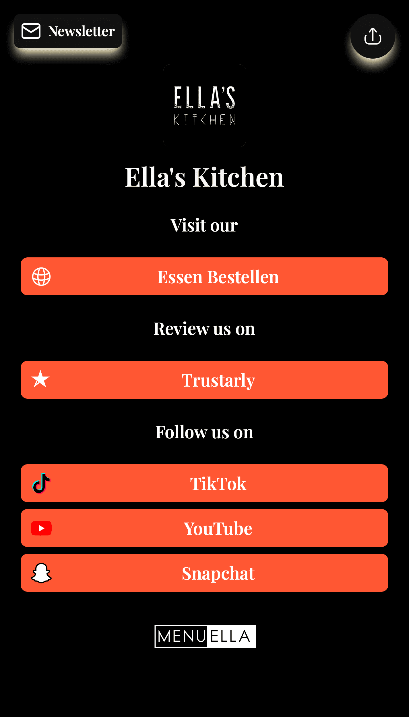 Menuella Bio Page links